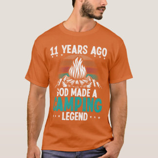 Camiseta 11 Year Old Camping Legend Scout 11Birthday Camper