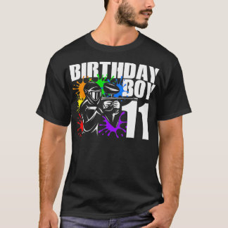 Camiseta 11 Year Old Paintball Birthday Party Boys 11th
