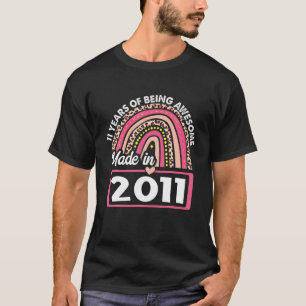 Camiseta 11 Years Old Gifts 11Th Birthday Born In 2011 Wome