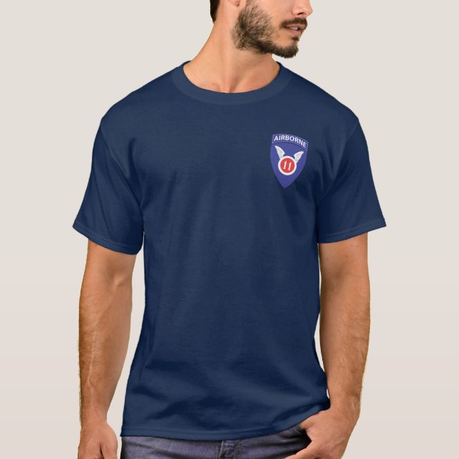 Camiseta 11o Transportado por via aérea + 511th DUI/Para (Frente)