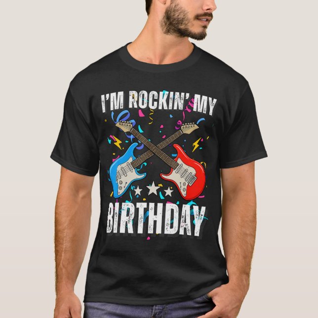 Camiseta 11th Birthday Rock Music Birthday Boy Musician Par (Frente)
