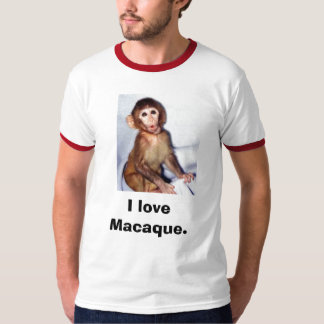 Camiseta 120_graphic_15macaque_infant, eu amo o Macaque.
