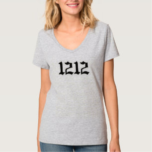 Camiseta 1212 Texto Tee - Víblias espirituais e significati