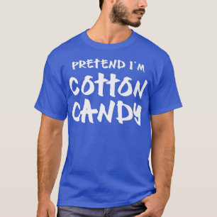 Camiseta 123 fingir que sou Cotton Candy Easy Halloween Cos