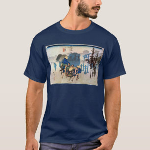 Camiseta 12. 三 島 宿, 広 Mishima-juku, Hiroshige, Ukiyo-e