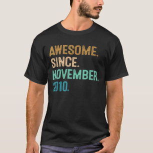 Camiseta 12 Aniversário De 12 Anos De Idade Incrível Desde