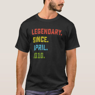 Camiseta 12 Aniversário Legendário Desde Abril De 2010 12 A