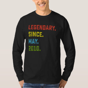 Camiseta 12 Aniversário Legendário Desde Maio De 2010 12 An