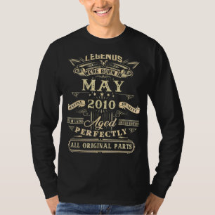 Camiseta 12 Aniversário Para Nasceres De Legendas Maio De 2
