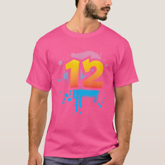 Camiseta 12 Aniversário Presente Crianças Meninas Legal Spr