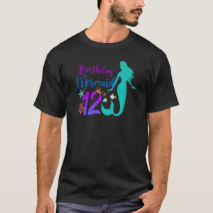 Camiseta 12 Aniversário Sereia Oceano 12 Anos Biológico Bd