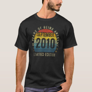 Camiseta 12 anos Antiga em setembro de 2010 12 Aniversário