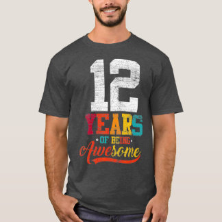 Camiseta 12 Anos De Espetacular Presentes De 12 Anos