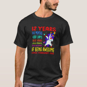 Camiseta 12 Anos De Estar Incrível 12 Birthday Kids Dabbi
