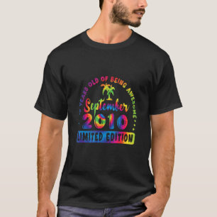 Camiseta 12 Anos De Idade Incrível Setembro De 2010 Tie Dye