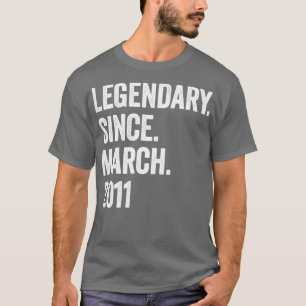 Camiseta 12 Anos De Legenda Desde Março De 2011, Aniversári