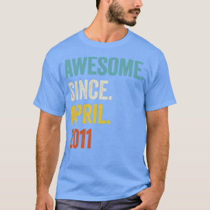Camiseta 12 Anos Incrível Desde Abril De 2011 12 Birthday2