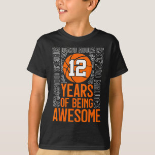 Camiseta 12 Anos Sendo Incrível Sketll 12º Aniversário