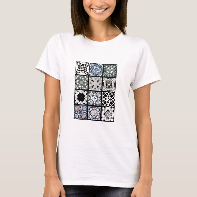 Camiseta 12 azulejos quadrados (Frente)