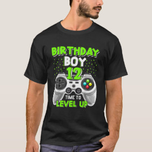 Camiseta 12 Birthday Boy Level 12 Unlocked Video Game Twe