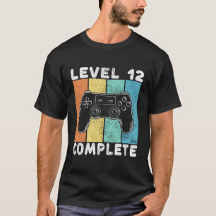 Camiseta 12 Birthday Boys Gaming Level 12 Complete 12 Yea