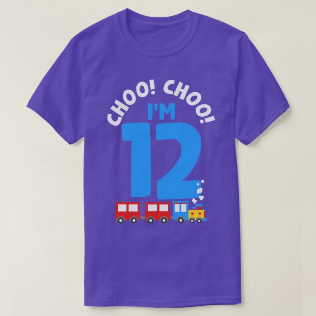 Camiseta 12 Birthday Choo Choo Train (Frente do Design)
