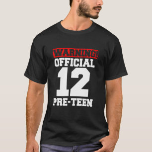 Camiseta 12 Birthday Engraçado Pré-adolescente de 12 anos