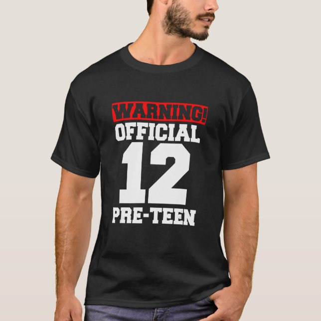 Camiseta 12 Birthday Engraçado Pré-adolescente de 12 anos (Frente)