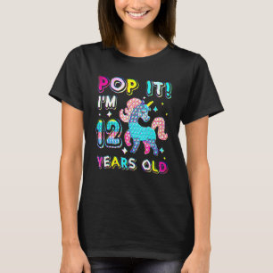 Camiseta 12 Birthday Fidget Toy Birthday Rapariga de 12 ano