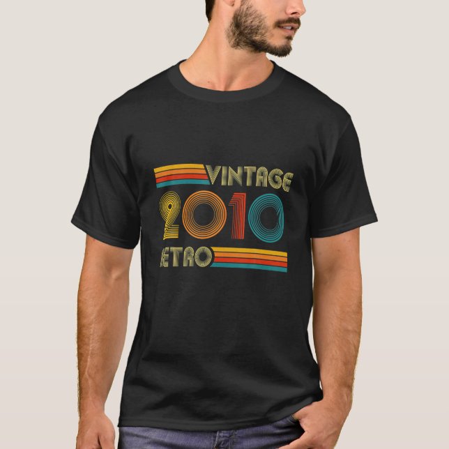 Camiseta 12 Birthday Gift 12 Anos Homens Mulheres Retro Vi (Frente)