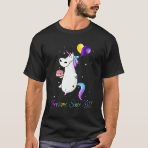 Camiseta 12 Birthday Girl Unicorn Incrível Desde 2011 12 Y