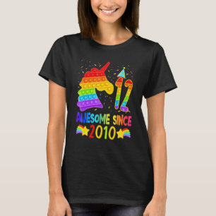 Camiseta 12 Birthday Girls Pop In Unicorn 12 Anos