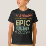 Camiseta 12 Birthday Legendary 2009<br><div class="desc">Garota 12 de Aniversário Legendário 2009. Vintage,  Filha Filho De Aniversário De 12 Anos.</div>
