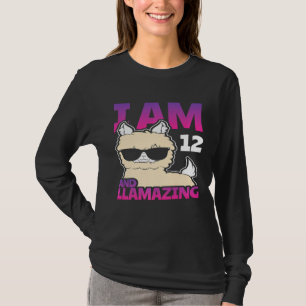 Camiseta 12 Birthday Llama 12 Anos Incrível Desde 200