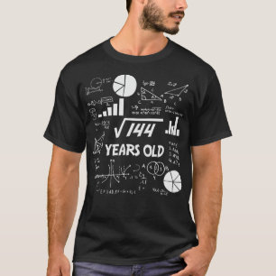 Camiseta 12 Birthday Love Math Square Root 144 Professora R