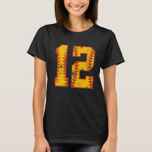 Camiseta 12 Birthday Softball Bdy, 12 Anos