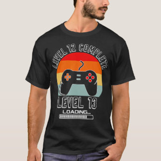 Camiseta 12 Birthday Video Gamer 12 Anos Menino M