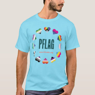 Camiseta 12 Círculo cardíaco PFLAG T-Camisa vívida