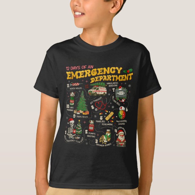 Camiseta 12 Days Of An Emergency Department, Er Nurse Chris (Frente)