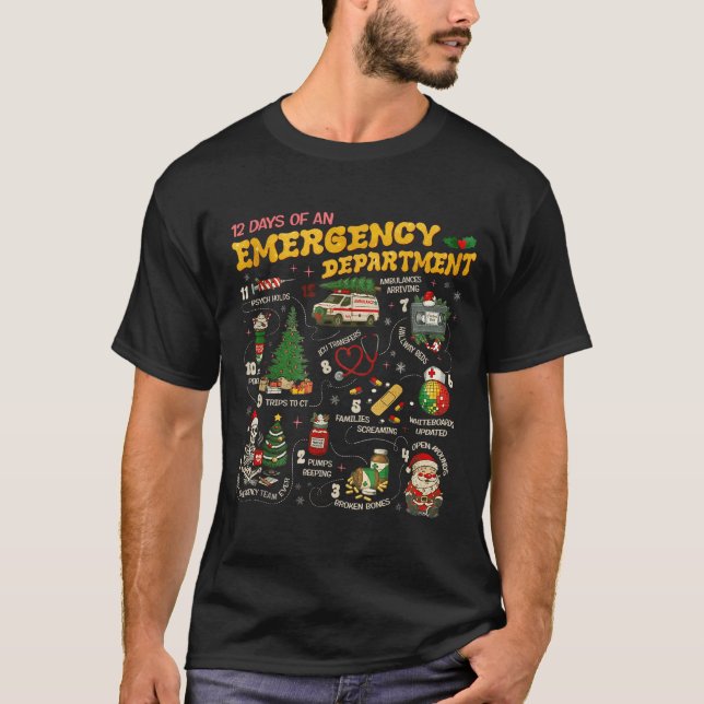 Camiseta 12 Days Of An Emergency Department, Er Nurse Chris (Frente)