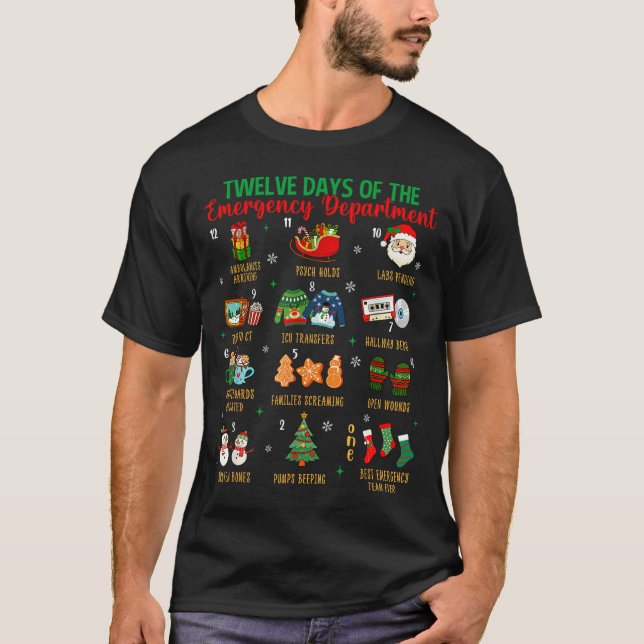 Camiseta 12 Days Of An Emergency Department Er Nurse Christ (Frente)
