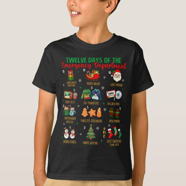 Camiseta 12 Days Of An Emergency Department Er Nurse Christ (Frente)
