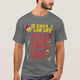 CAMISETA 12 DAYS OF LAB LIFE CHRISTMAS MEDICAL LABORATORY S