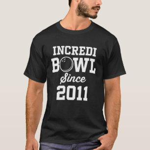 Camiseta 12 de Aniversário da Boliche de Bowler de 2011, de