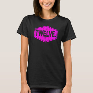 Camiseta 12 de Aniversário de Menino ou Rapariga com 12 ano