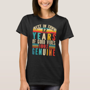 Camiseta 12 De Roupa De Aniversário Da Vintage 12