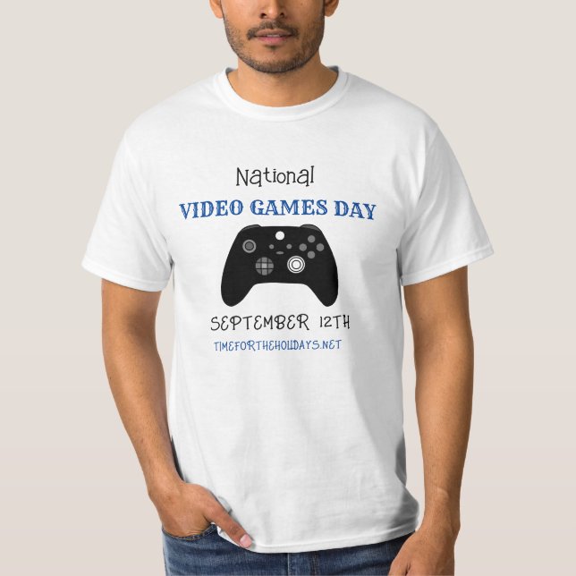 Camiseta 12 de setembro do Dia Nacional dos Videos games (Frente)