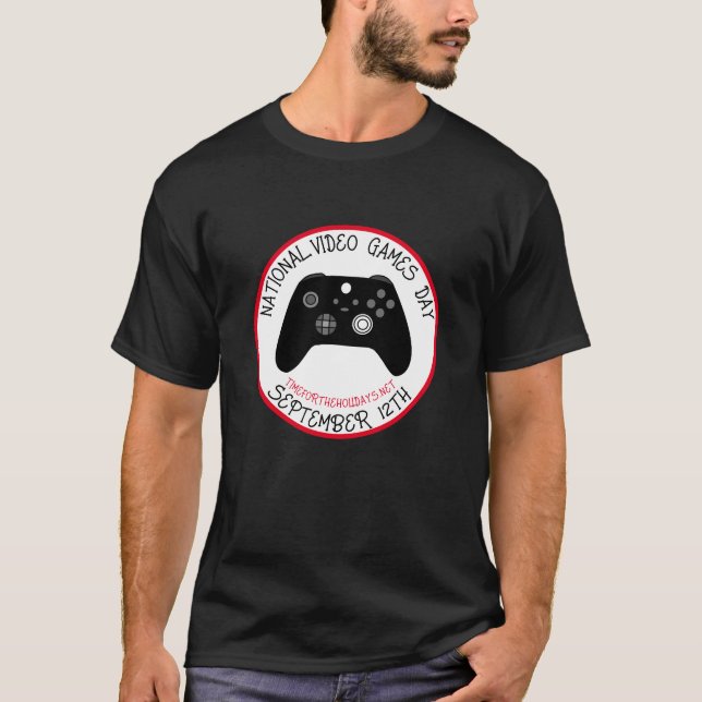 Camiseta 12 de setembro do Dia Nacional dos Videos games (Frente)