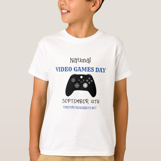 Camiseta 12 de setembro do Dia Nacional dos Videos games (Frente)
