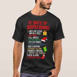 Camiseta 12 Dias De Despachamento Do Disp De Natal Do Pajam